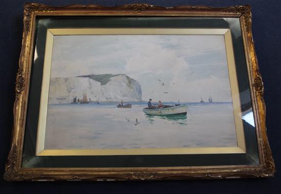 John Fraser R.B.A. (1858-1927) Pout fishing off Seaford Head 20.5 x 30.5in.